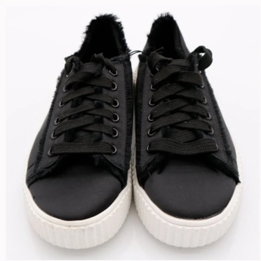 Express Womens Platform Black Sneakers Shoes sz 7